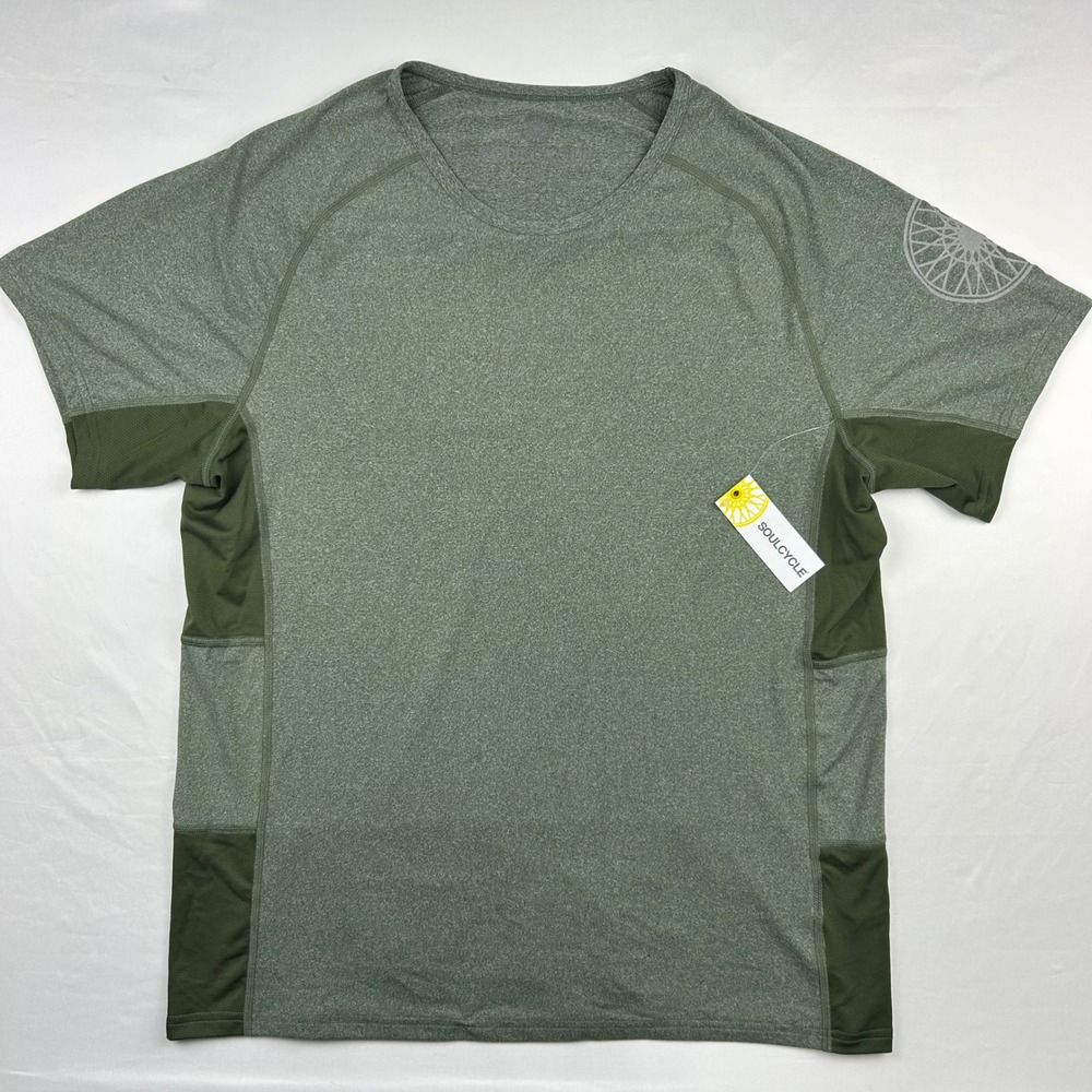SoulCycle Mens Melange Raglan SS Performance Shirt Green Gables RH111777RI Large
